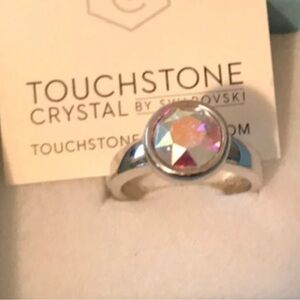 Touchstone Crystal by Swarovski BLISS ring size 8 aurore boreale BNIB